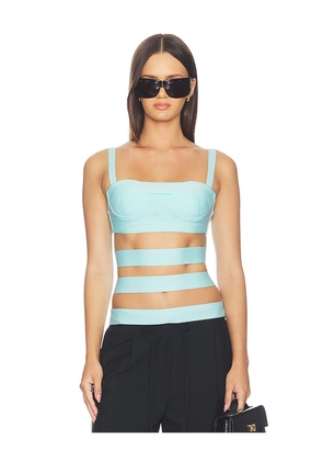 NIIHAI Sneak Bandage Top in Baby Blue. Size XS. Also in S, M, L, XL.