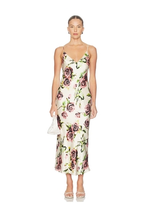L'AGENCE Seridie Midi Slip Dress in Cream. Size 0. Also in 2, 4, 6, 8, 10, 12.