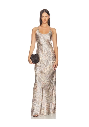 L'AGENCE Charmaine U Neck Gown in Multi. Size 00. Also in 0, 2, 4, 6, 8, 10, 12.