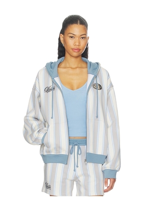 Off Season Femme Zip Up Hoodie in Blue. Size XS. Also in S, M, L.