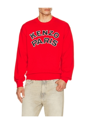 Kenzo Paris Emblem Jumper in Red. Size S. Also in M, L, XL/1X.