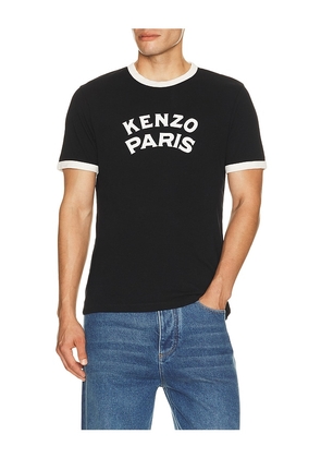 Kenzo Paris Emblem Slim T-shirt in Black. Size S. Also in M, L, XL/1X.