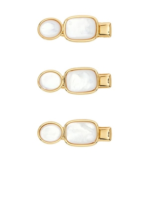 LELET NY Vega Clip Set Of 3 in Ivory.