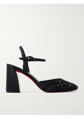 Christian Louboutin - Jane Pump Nandina 85 Satin-crepe Pumps - Black - IT36,IT36.5,IT37,IT37.5,IT38,IT38.5,IT39,IT39.5,IT40,IT40.5,IT41,IT41.5,IT42