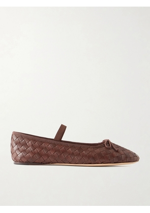 Loeffler Randall - Leonie Woven Leather Ballet Flats - Brown - US5,US5.5,US6,US6.5,US7,US7.5,US8,US8.5,US9,US9.5,US10,US10.5,US11,US11.5,US12