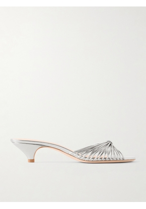 Loeffler Randall - Dixie 40 Metallic-leather Mules - Silver - US6,US6.5,US7,US7.5,US8,US8.5,US9,US9.5,US10,US10.5,US11