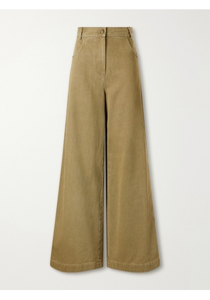 Max Mara - High-rise Wide-leg Jeans - Green - UK 2,UK 4,UK 6,UK 8,UK 10,UK 12,UK 14,UK 16,UK 18