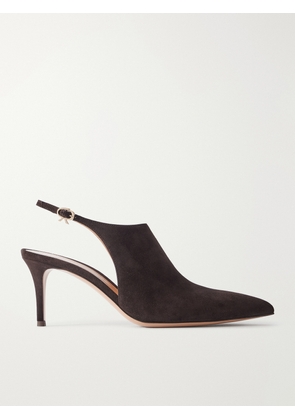 Gianvito Rossi - Bazel 70 Suede Pumps - Brown - IT35,IT36,IT36.5,IT37,IT37.5,IT38,IT38.5,IT39,IT39.5,IT40,IT40.5,IT41,IT41.5,IT42