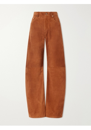 Gabriela Hearst - Amoret Suede Wide-leg Pants - Brown - 27,28,29,30