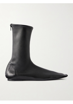 KHAITE - Marlene Leather Ankle Boots - Black - IT35,IT36,IT37,IT38,IT39,IT40,IT41,IT42