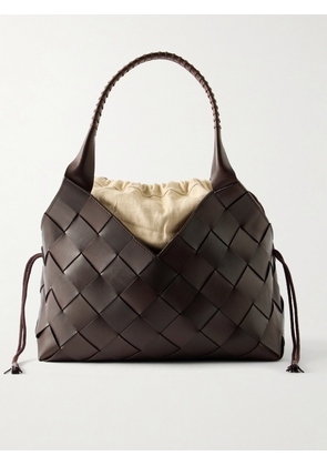 Dragon Diffusion - Castello Woven Leather Shoulder Bag - Brown - One size