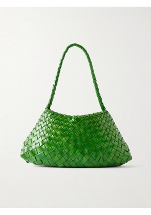Dragon Diffusion - Rosanna Mini Woven Leather Shoulder Bag - Green - One size