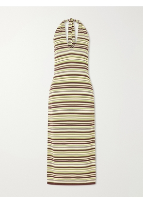 Away That Day - Cape Town Striped Knitted Midi Dress - Green - XS/S,S/M,M/L,L/XL