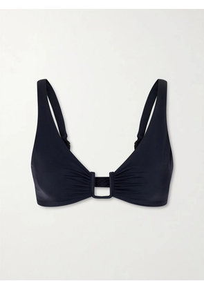 Away That Day - Palma Embellished Gathered Bikini Top - Black - x small,small,medium,large
