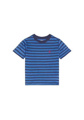 Polo Ralph Lauren Classic Jersey Knit Striped Crewneck T-shirt in Navy. Size 2. Also in 5.