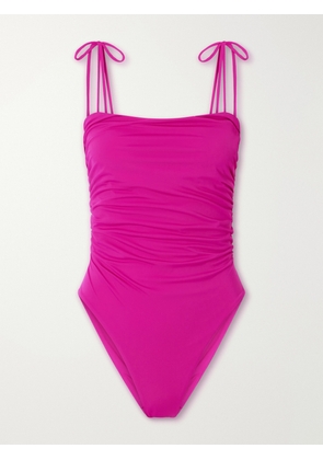 Sara Cristina - Sand Ruched Swimsuit - Purple - x small,small,medium,large
