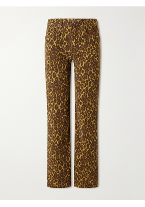 R13 - Joan Cropped Animal-print Flared Jeans - Animal Print - 24,25,26,27,28,29,30