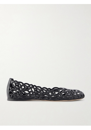 LOEWE - Petal Anagram Leather Ballet Flats - Black - FR35,FR36,FR37,FR38,FR39,FR40,FR41,FR42