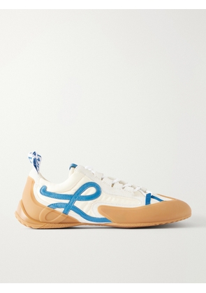 LOEWE - Grip Tpu And Shell-trimmed Suede Sneakers - White - FR35,FR36,FR37,FR38,FR39,FR40,FR41,FR42