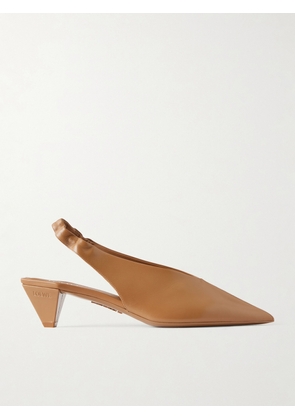 LOEWE - Origami 45 Leather Slingback Pumps - Brown - FR36,FR37,FR38,FR39,FR40,FR41
