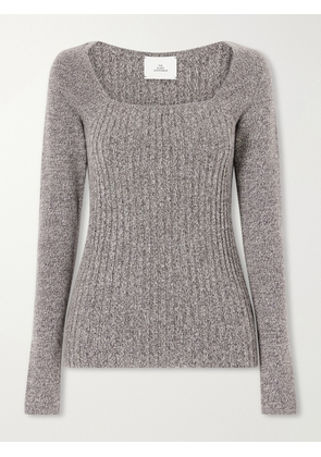 The Elder Statesman - Marl Knitted Cashmere T-shirt - Brown - x small,small,medium,large