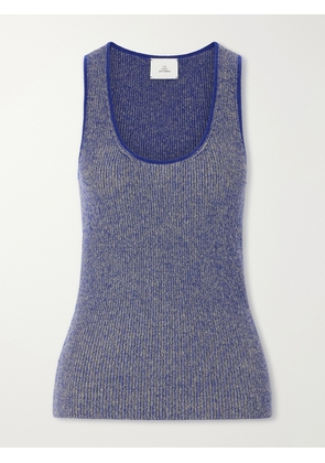 The Elder Statesman - Marl Knitted Cashmere Tank - Blue - x small,small,medium,large
