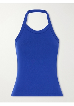 FLORE FLORE - Angie Halterneck Organic Cotton-jersey Tank - Blue - x small,small,medium,large,x large