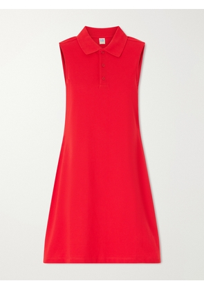 FLORE FLORE - Lauren Organic Cotton-piqué Mini Dress - Red - x small,small,medium,large,x large