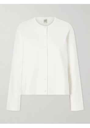 FLORE FLORE - Poppy Organic Cotton-jersey Cardigan - White - x small,small,medium,large,x large