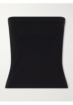 FLORE FLORE - Bes Strapless Organic Cotton-jersey Top - Black - x small,small,medium,large,x large