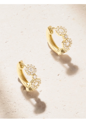 David Morris - Triolette 18-karat Gold Diamond Hoop Earrings - One size