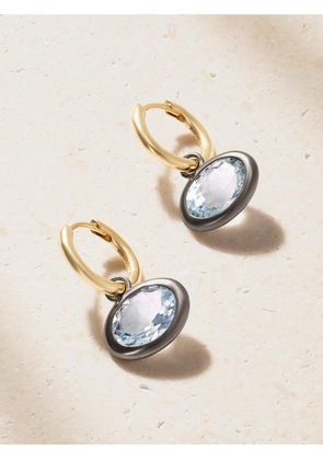 By Pariah - Xl Orbit 14-karat Recycled Gold, Rhodium And Aquamarine Earrings - Blue - One size