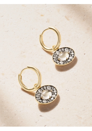 By Pariah - 14-karat Recycled Gold, Rhodium, Diamond And Topaz Hoop Earrings - One size