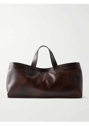 STAUD - Port Logo-debossed Leather Tote - Brown - One size