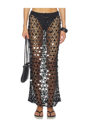 superdown Dinah Crochet Maxi Skirt in Black. Size XS. Also in S, M, L.
