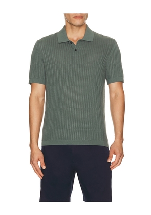 Theory Tactile Cotton Polo in Teal. Size M. Also in S, L, XL/1X, XXL/2X.