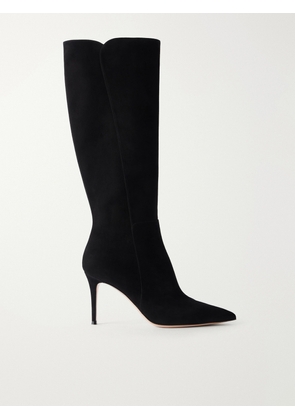 Gianvito Rossi - Levy 85 Suede Knee-high Boots - Black - IT36,IT36.5,IT37,IT37.5,IT38,IT38.5,IT39,IT39.5,IT40,IT40.5,IT41,IT41.5,IT42