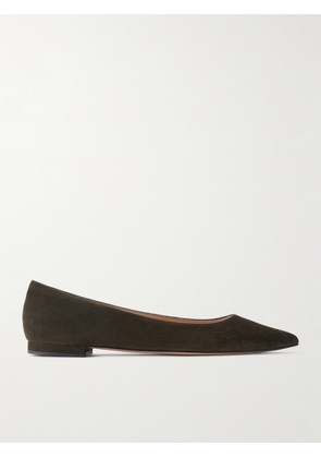 Gianvito Rossi - Suede Ballet Flats - Green - IT35,IT36,IT36.5,IT37,IT37.5,IT38,IT38.5,IT39,IT39.5,IT40,IT40.5,IT41,IT41.5,IT42