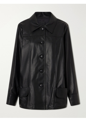Anna Sui - Paneled Leather Jacket - Black - x small,small,medium