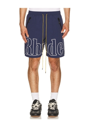 Rhude Logo Shorts in Brown. Size S. Also in M, L, XL/1X, XXL/2X.