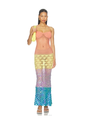superdown Hildie Crochet Maxi Dress in Multi. Size XS. Also in S, M, L.