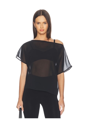 SNDYS Karmi Sheer Top in Black. Size XXS. Also in XS, S, M, L, XL, XXL.