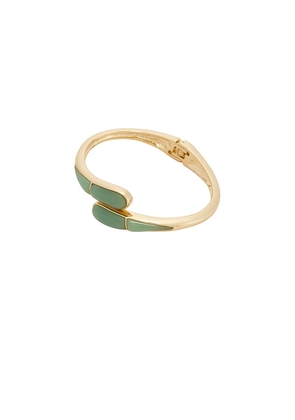 petit moments Thin Livorno Stone Wrap Cuff in Green.