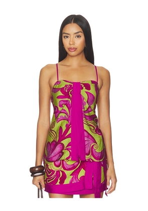 SEVEN WONDERS Catriona Split Front Top in Multi. Size XS. Also in S, M, L, XL.