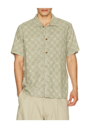 Rhythm Java Shirt in Green. Size S. Also in M, L, XL/1X.