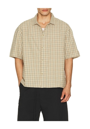 Rhythm Longreach Relaxed Shirt in Brown. Size S. Also in M, L, XL/1X.