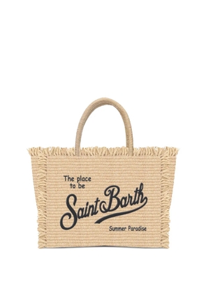 MC2 Saint Barth Kids Vanity fringed-trim mini tote bag - Neutrals
