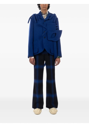 Walter Van Beirendonck Alien boxy deconstructed blazer - Blue