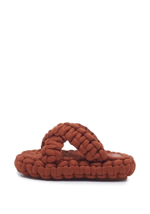 Chloé Pre-Owned Kamy braided platform sandals - Brown