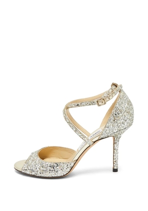Jimmy Choo Pre-Owned Emsy criss-cross sandals - Silver